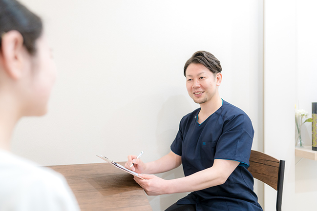 徹底したカウンセリング、評価で本当の原因を特定!